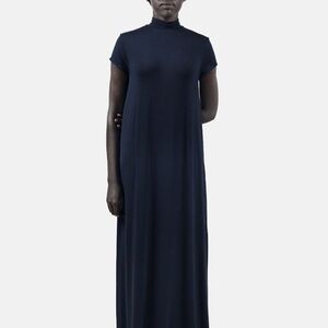 1 People Dresden Maxi Dress Kalonji Navy Blue Sustainable Modal Sz L NWT